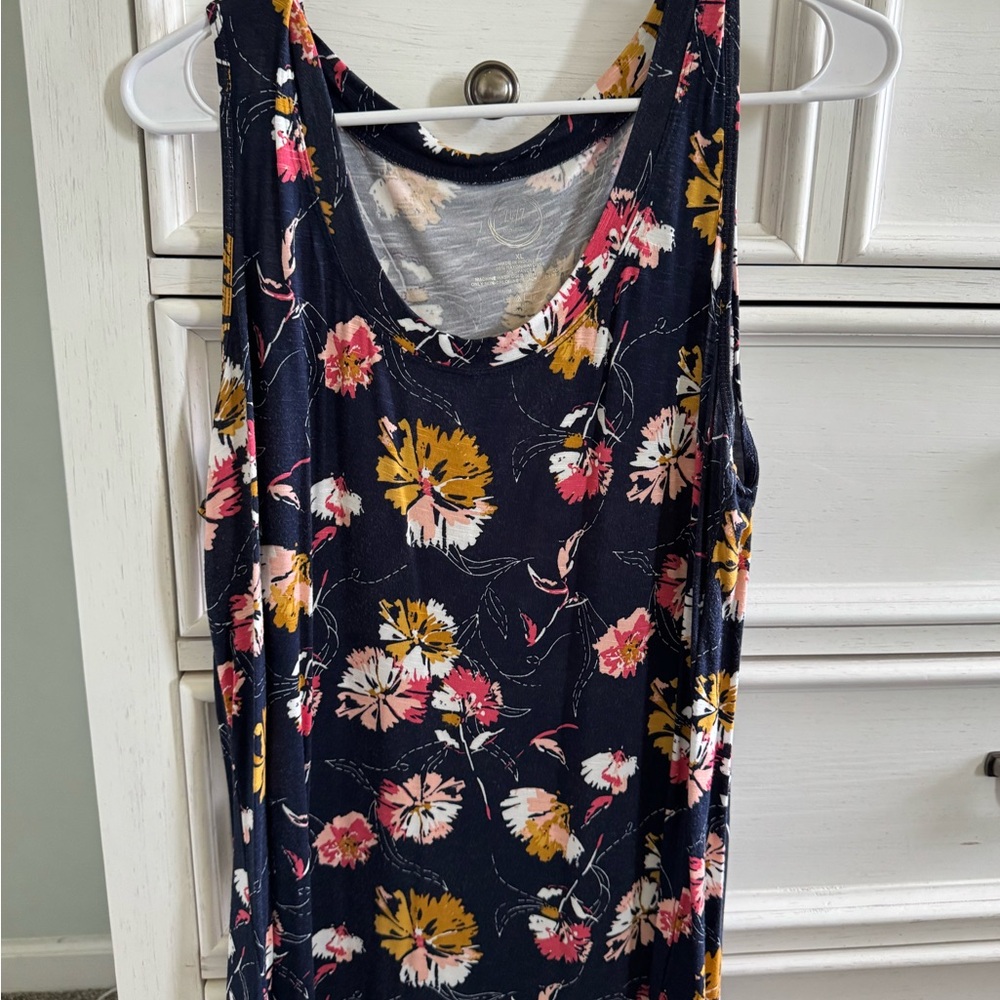 Maurices Blue and Pink Sleeveless Tank Top